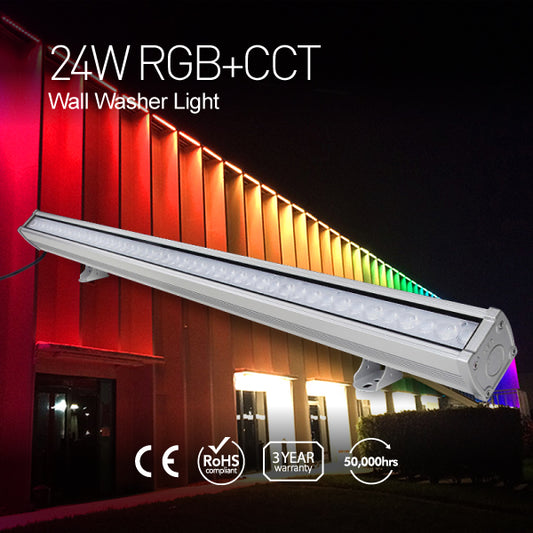 RL1-24 Outdoor 24W RGB+CCT LED Wall Washer Light