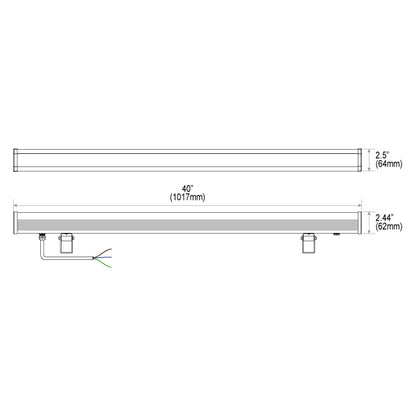 RL1-24 Outdoor 24W RGB+CCT LED Wall Washer Light