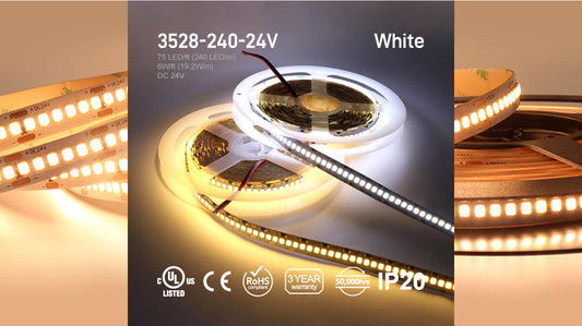 SMD 3528 LED Strip White 192W-24V-32.8ft