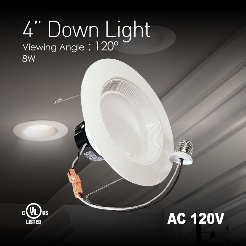 4 in. LED Downlight - 10 Watt - 65 Watt Equal - Halogen Match