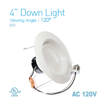 4 in. LED Downlight - 10 Watt - 65 Watt Equal - Halogen Match