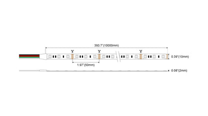 SMD 5050 LED Strip RGB Full Color 140W-24V-32.8ft