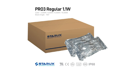 Starux, Channel LED Module, PRO3 Regular 1.1W, 1,000 pcs in 1 box