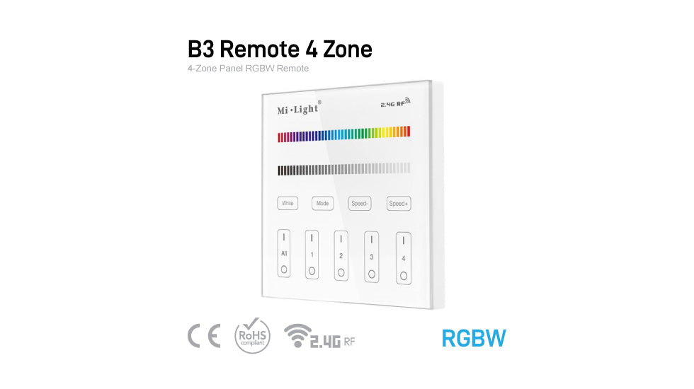 B3 Remote 4-Zone Panel RGBW