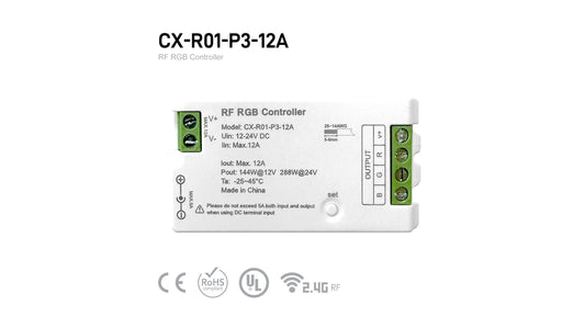 UL 2.4G RF LED RGB Controller, UL