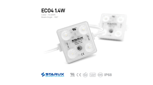 Starux, Channel LED Module, ECO4 1.4W, Cool White, 50 pcs