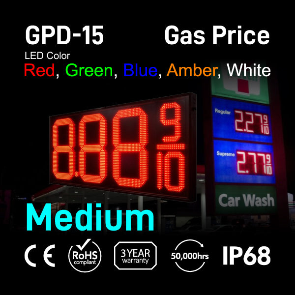 Gas Price Digital Number Display 42.5" x 17.75"