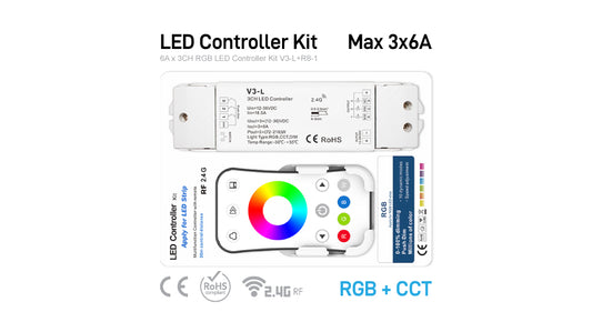 LC-KIT RGBW 6A x 3CH RGB LED Controller Kit V3-L+R8-1