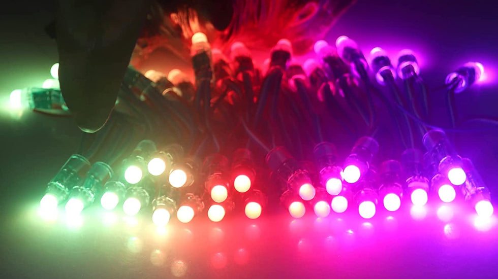 GS8208 12mm Digital IC RGB Individually Addressable LED Pixel Module 50pcs