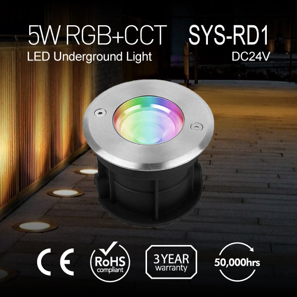 SYS-RD1 Outdoor 5W RGB+CCT LED Underground Light (Subordinate Lamp)