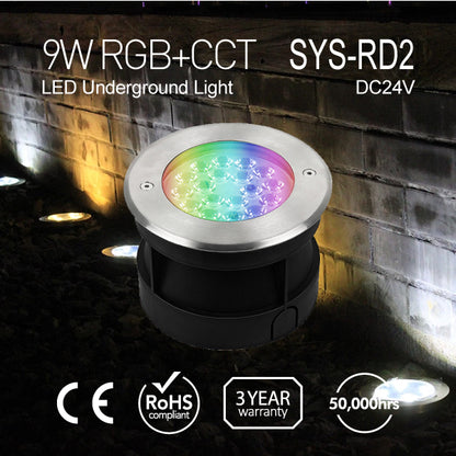 SYS-RD2 Outdoor 9W RGB+CCT LED Underground Light (Subordinate Lamp)