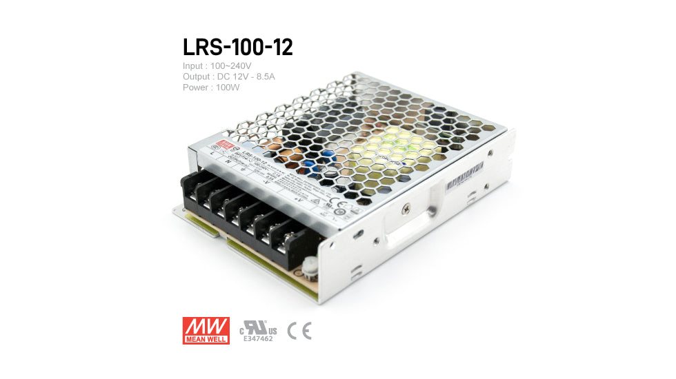 MeanWell LRS-100-12 Indoor LED Driver 100W 12V UL