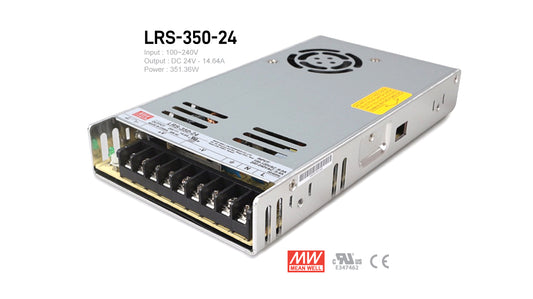 MeanWell LRS-350-24 Indoor LED Driver 350W 24V UL