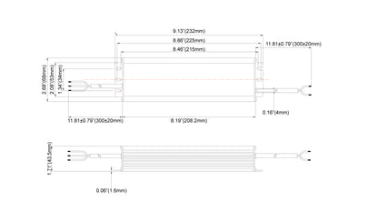 MOSO LSV-200B, Input AC100~277V, 200W Power Supply for Outdoor IP67