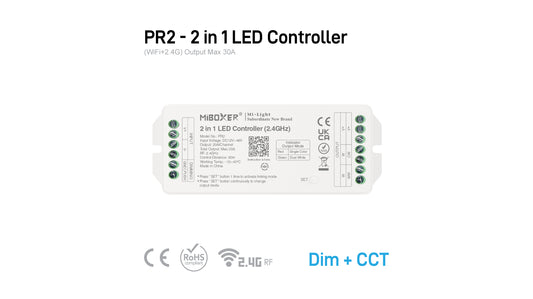 PR2 - 2 in 1 LED Controller (2.4GHz) Output Max 20A