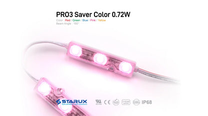 Starux, Channel LED Module, PRO3 Saver Color 0.72W, 50 pcs, (25ft)