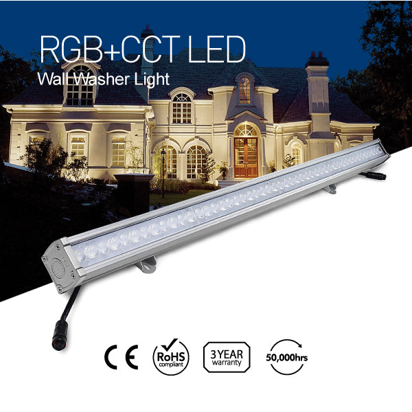 SYS-RL1 Outdoor 24W RGB+CCT LED Wall Washer Light (Subordinate Lamp)