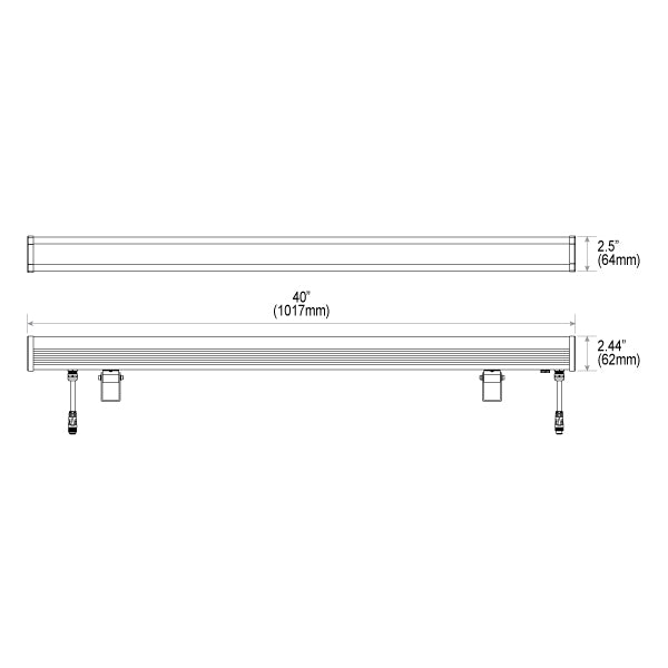 SYS-RL1 Outdoor 24W RGB+CCT LED Wall Washer Light (Subordinate Lamp)