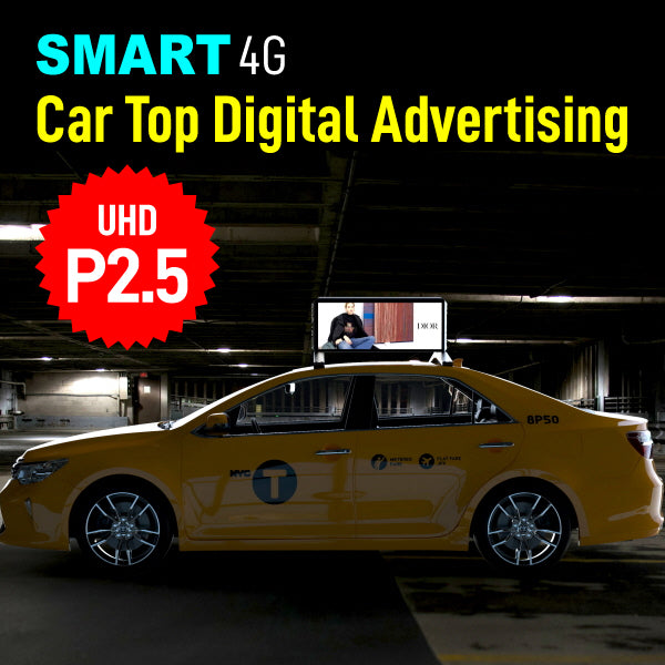 Double Sided P2.5 Car Roof Top Digital Advertising Signs