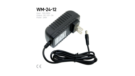 WM-24-12, Input 100-240V AC Wall Mount Type Adapter DC12V 24W