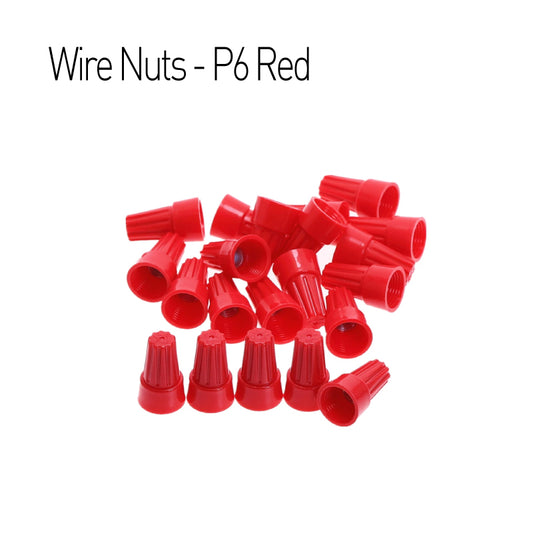 100 PCS Red Wire Connectors Nuts - Twist-On P6 Type Easy Screw On Cap UL Listed