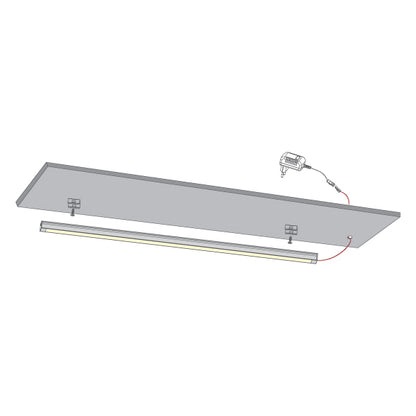 LKS Stick Length 31.5" LED Shelf Lighting 7W x 3 pcs + 12V-20W Power Set