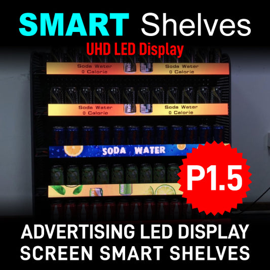 P 1.5 Smart Shelves Advertising LED Display Screen 47.25 x 2.36"