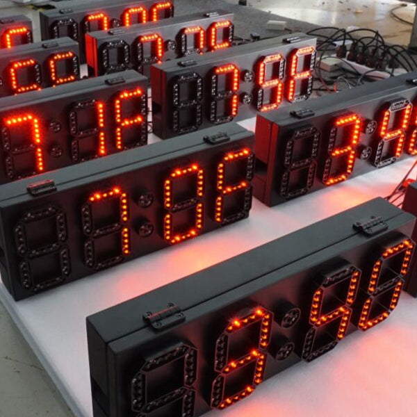 Outdoor Digit LED Temp and Time Sign 72.75" x 27.5"